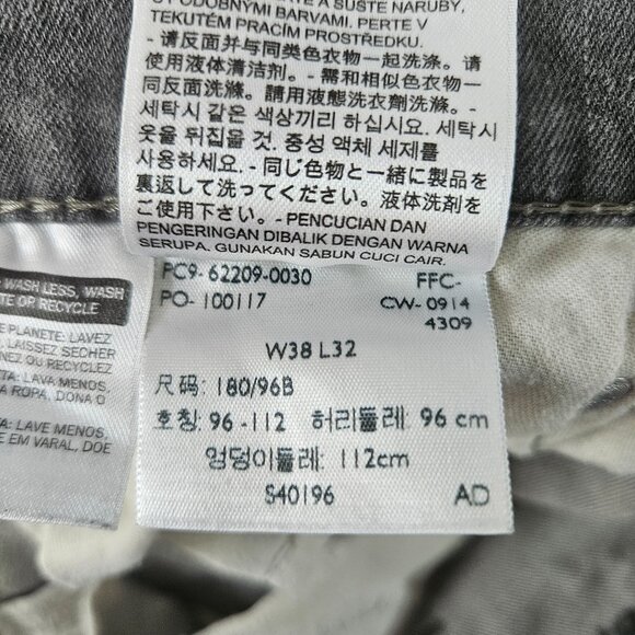 Levi's Men's Jeans Size W38 X L32  Gray Straight Leg WPL 423 CA00342 - Picture 9 of 12